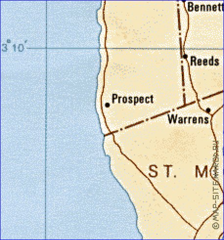 mapa de Barbados