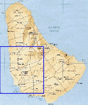 mapa de Barbados