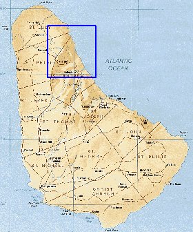 mapa de Barbados