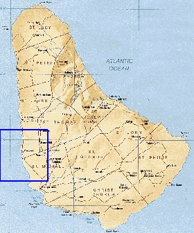 mapa de Barbados