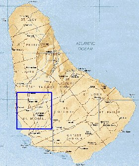 mapa de Barbados