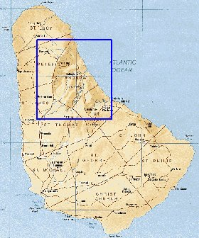 mapa de Barbados