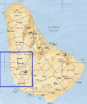 mapa de Barbados