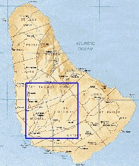 mapa de Barbados