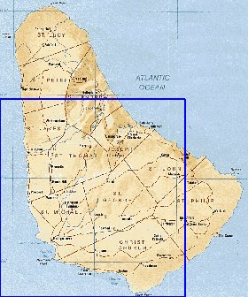 mapa de Barbados