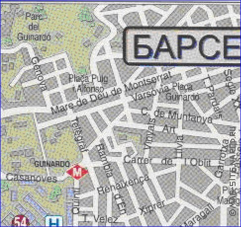 carte de Barcelone en espagnol