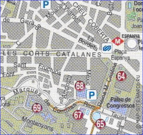 carte de Barcelone en espagnol