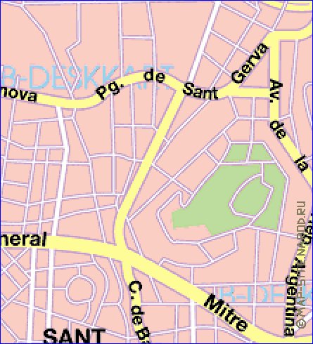 carte de Barcelone en allemand