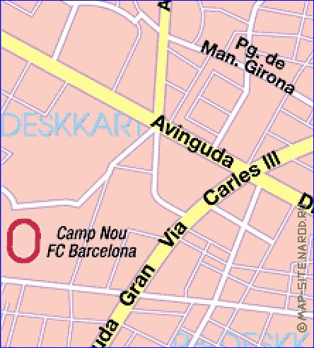 carte de Barcelone en allemand