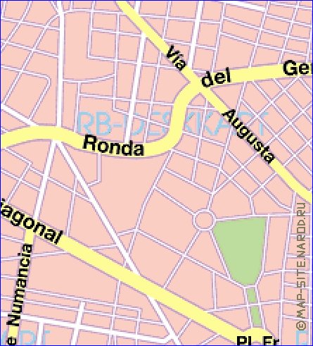 carte de Barcelone en allemand