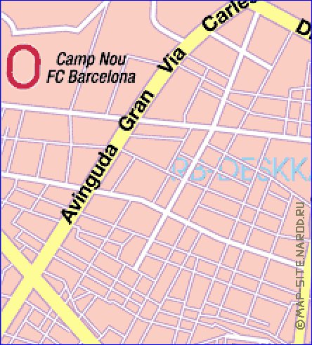 carte de Barcelone en allemand