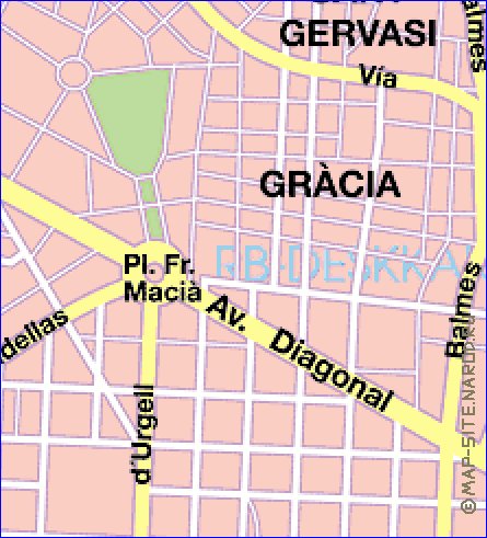 mapa de Barcelona em alemao