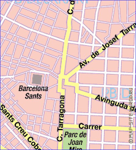 carte de Barcelone en allemand