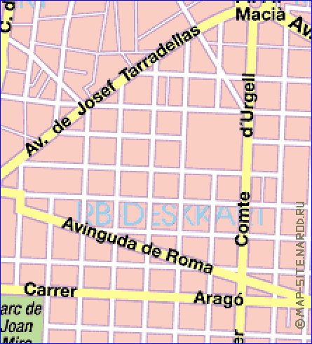 carte de Barcelone en allemand