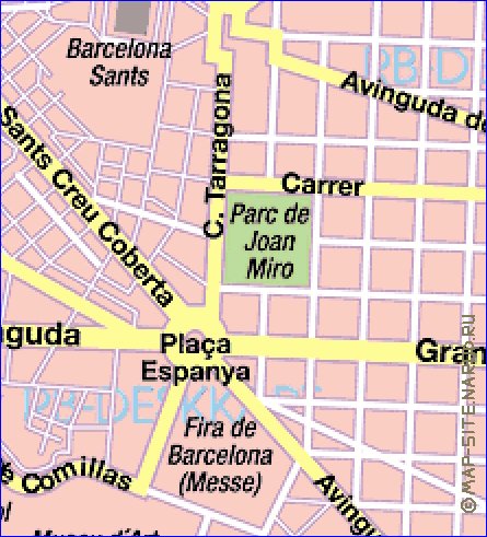 carte de Barcelone en allemand