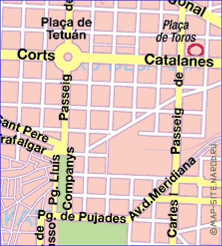 carte de Barcelone en allemand