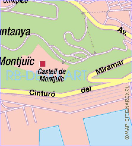 carte de Barcelone en allemand