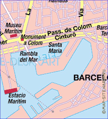 carte de Barcelone en allemand