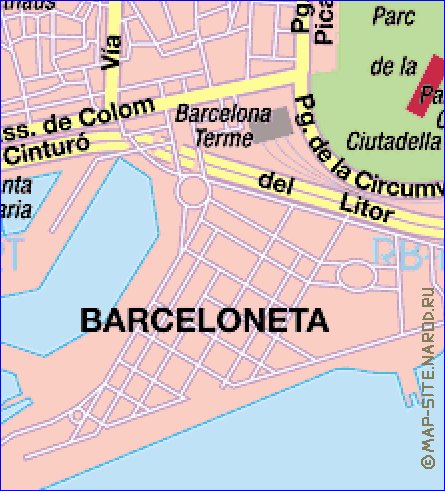 carte de Barcelone en allemand