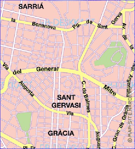 carte de Barcelone en allemand