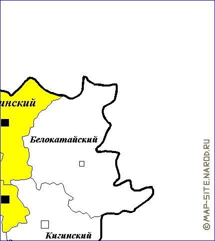 Administrativa mapa de Bascortostao