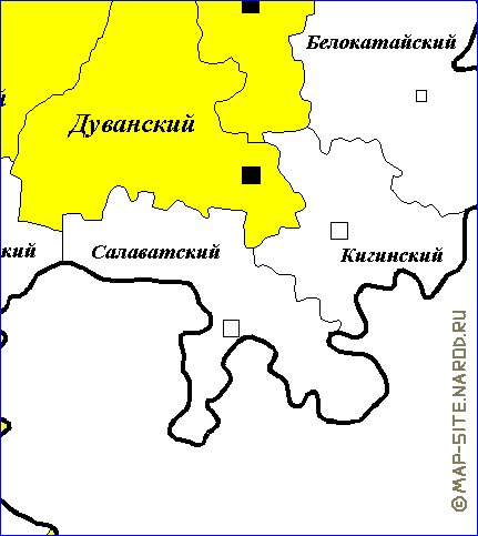 Administrativa mapa de Bascortostao