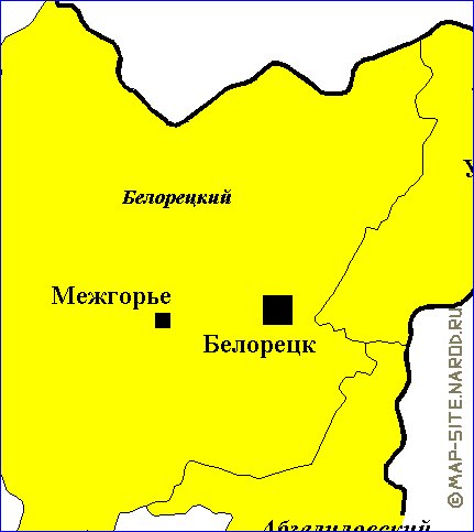 Administrativa mapa de Bascortostao