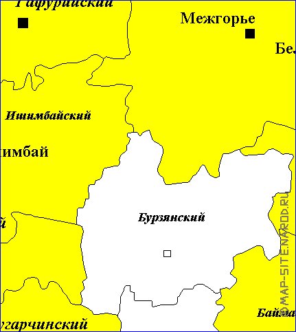 Administrativa mapa de Bascortostao