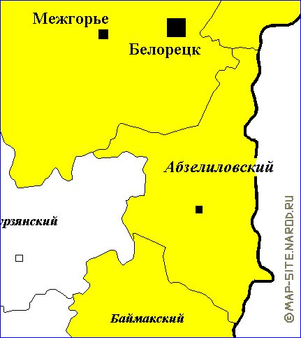 Administrativa mapa de Bascortostao