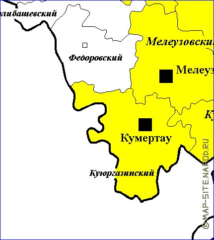 Administrativa mapa de Bascortostao