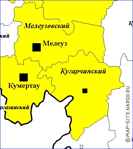 Administrativa mapa de Bascortostao