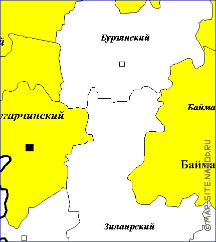 Administrativa mapa de Bascortostao