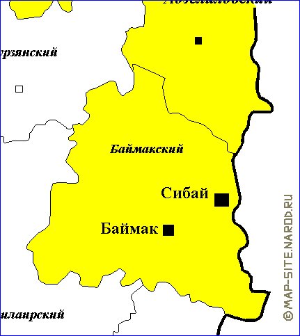 Administrativa mapa de Bascortostao