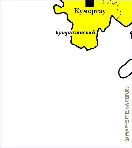 Administrativa mapa de Bascortostao