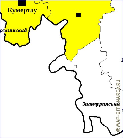 Administrativa mapa de Bascortostao