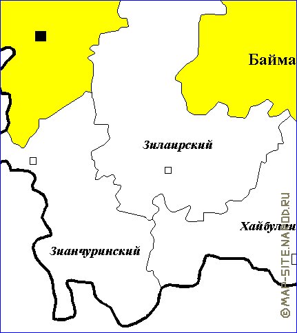 Administrativa mapa de Bascortostao