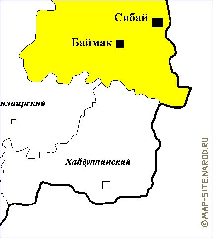 Administrativa mapa de Bascortostao