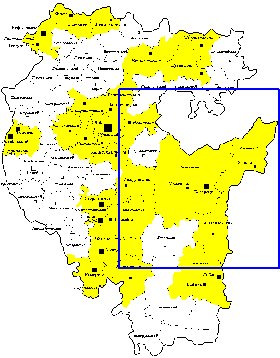 Administrativa mapa de Bascortostao