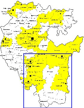 Administrativa mapa de Bascortostao