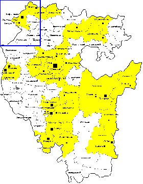 Administrativa mapa de Bascortostao