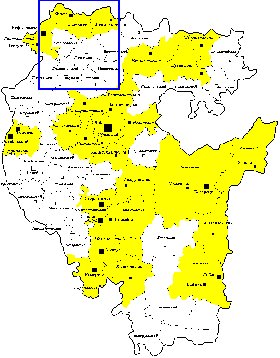 Administrativa mapa de Bascortostao