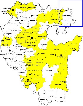 Administrativa mapa de Bascortostao