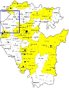 Administrativa mapa de Bascortostao