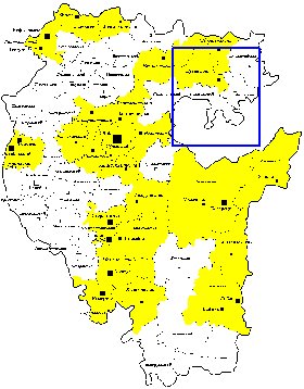 Administrativa mapa de Bascortostao