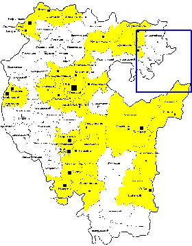 Administrativa mapa de Bascortostao