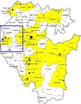 Administrativa mapa de Bascortostao