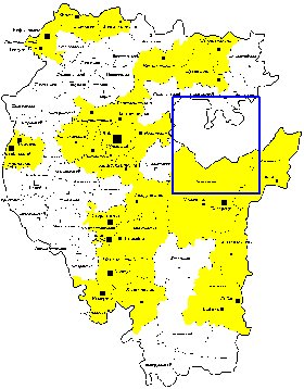 Administrativa mapa de Bascortostao