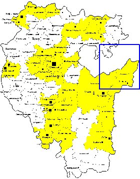 Administrativa mapa de Bascortostao