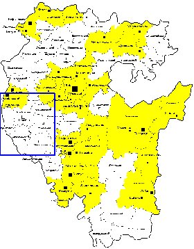 Administrativa mapa de Bascortostao