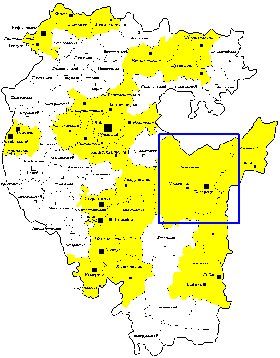 Administrativa mapa de Bascortostao